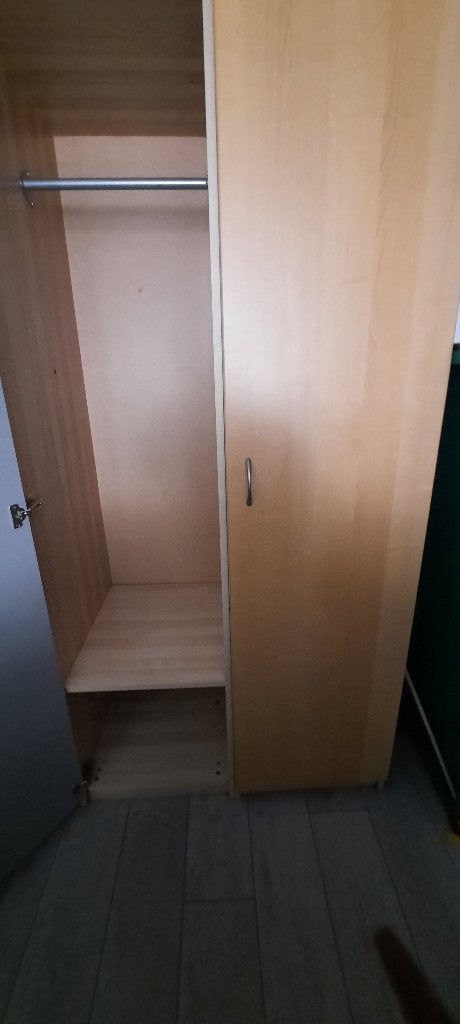 Kledingkast met spiegel, in goede staat, Ophalen, Gebruikt, 150 tot 200 cm, Met hangruimte