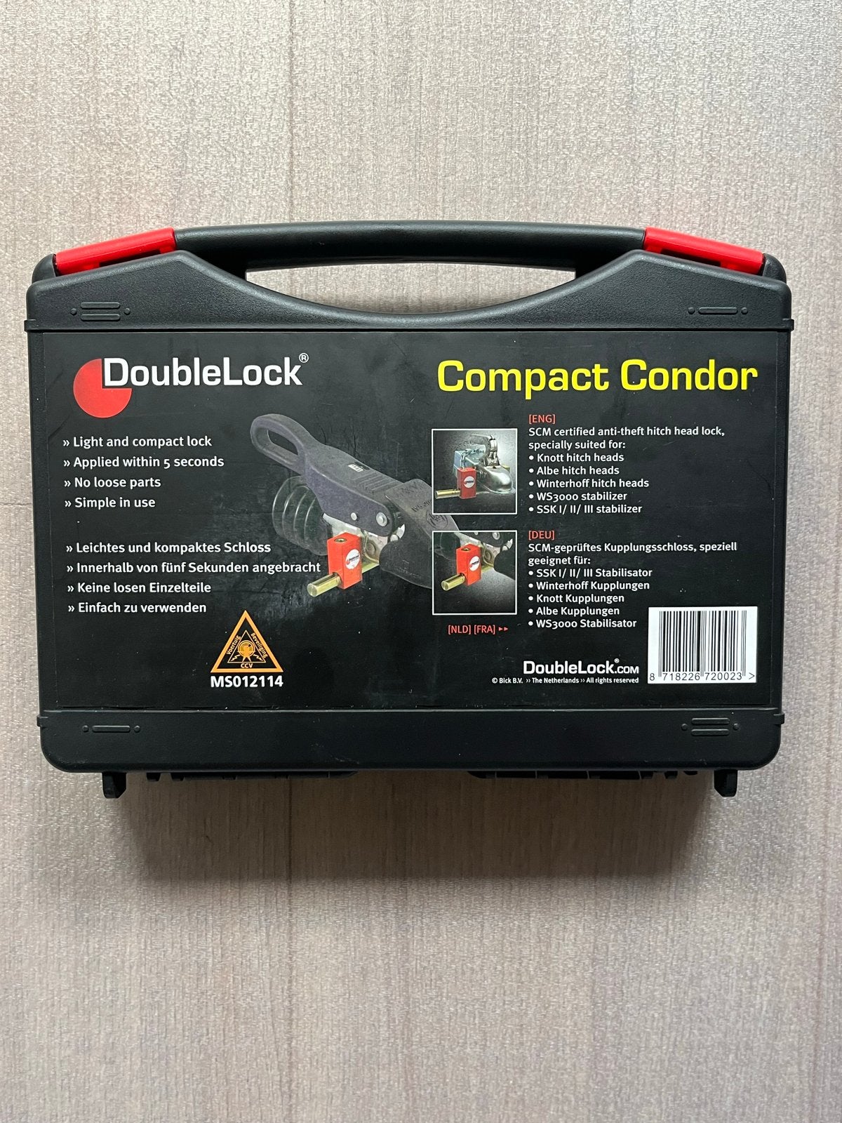 DoubleLock Compact Condor SCM gekeurd disselslot, Caravans en Kamperen, Ophalen, Zo goed als nieuw