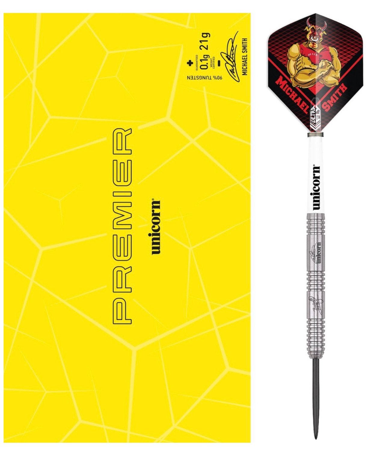 Unicorn Premier Michael Smith 90% - Dartpijlen - 21 Gram, Ophalen of Verzenden, Nieuw, Pijlen