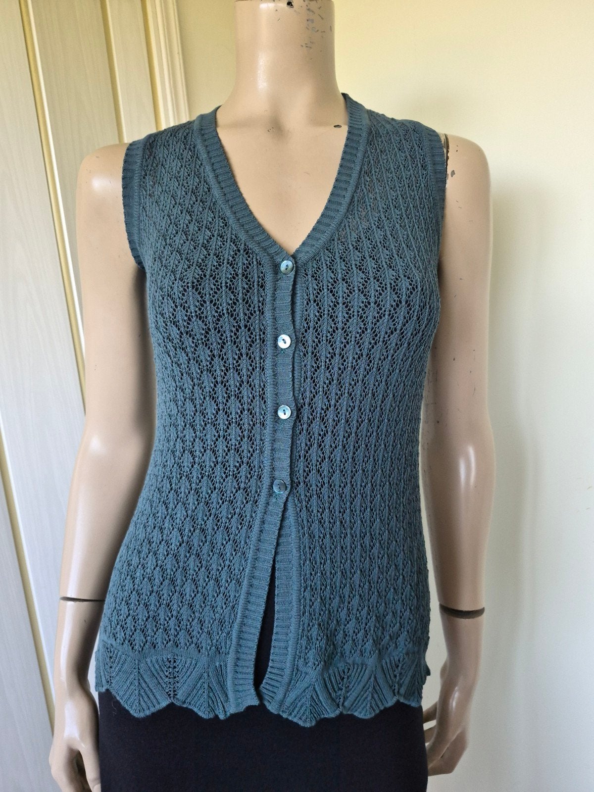 AnnaRita N nieuw topje knited stretch viscose maat 38/M, Kleding | Dames, Truien en Vesten, Nieuw, Maat 38/40 (M), Blauw, Ophalen of Verzenden