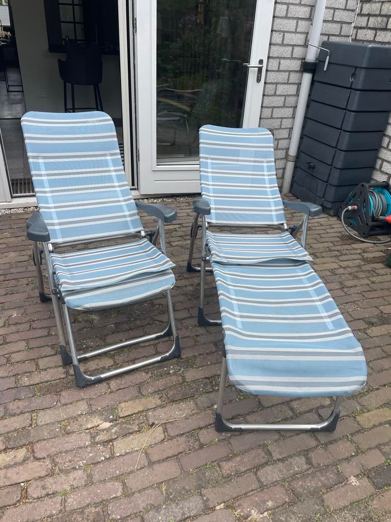 Crespo relaxstoelen met afneembare voetenbank, Caravans en Kamperen, Ophalen of Verzenden, Gebruikt
