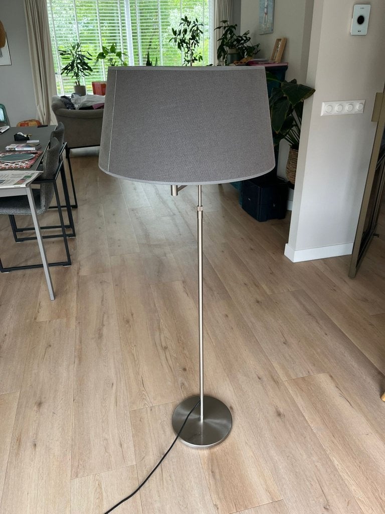 Mooie, moderne schemerlamp met dimmer, Huis en Inrichting, Ophalen, Gebruikt, Overige materialen, E27 (groot)