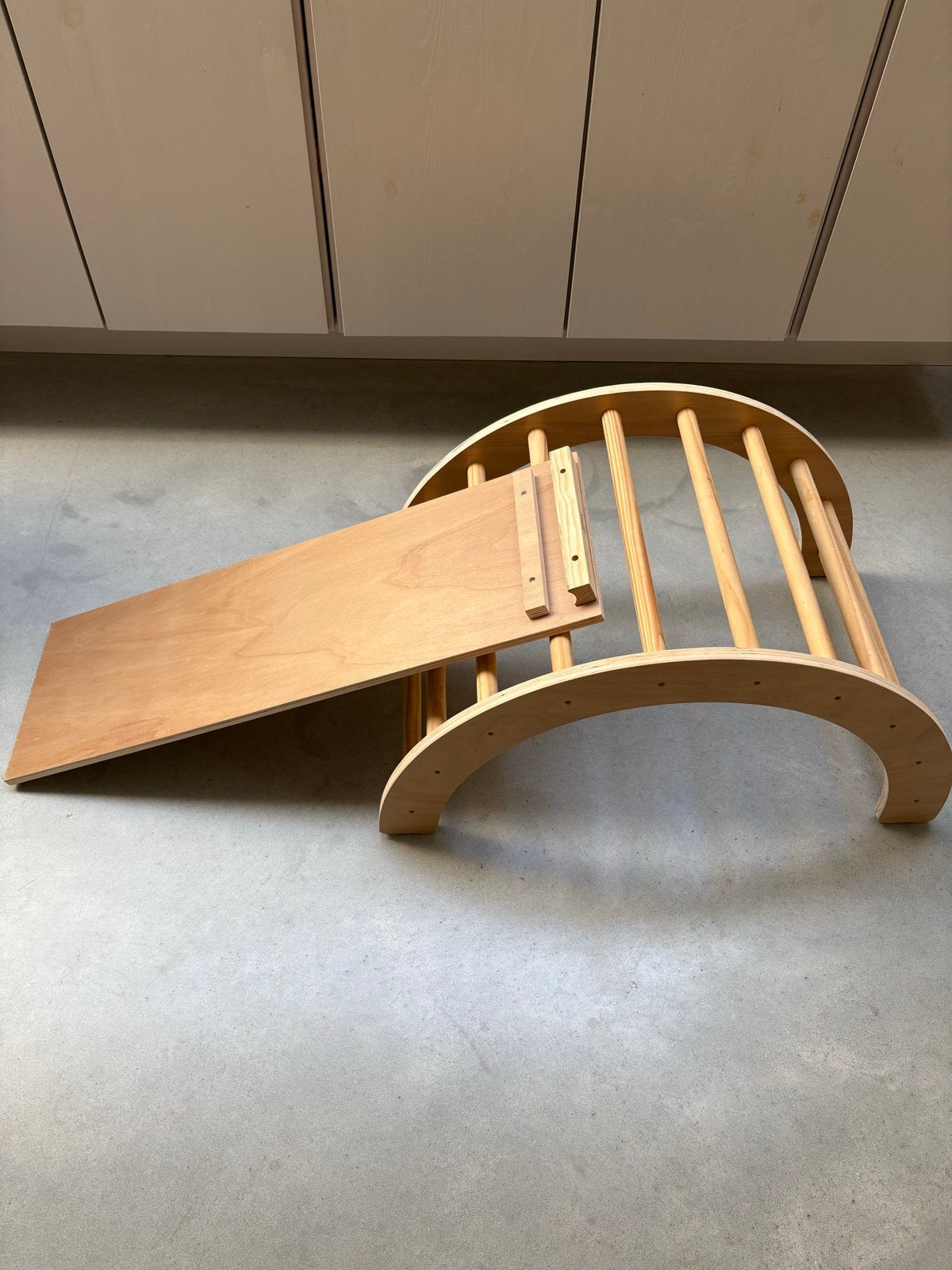 Houten klimrek met glijbaan/klimplank voor kinderen, Ophalen, Zo goed als nieuw, Glijbaan, Aanbouwonderdeel