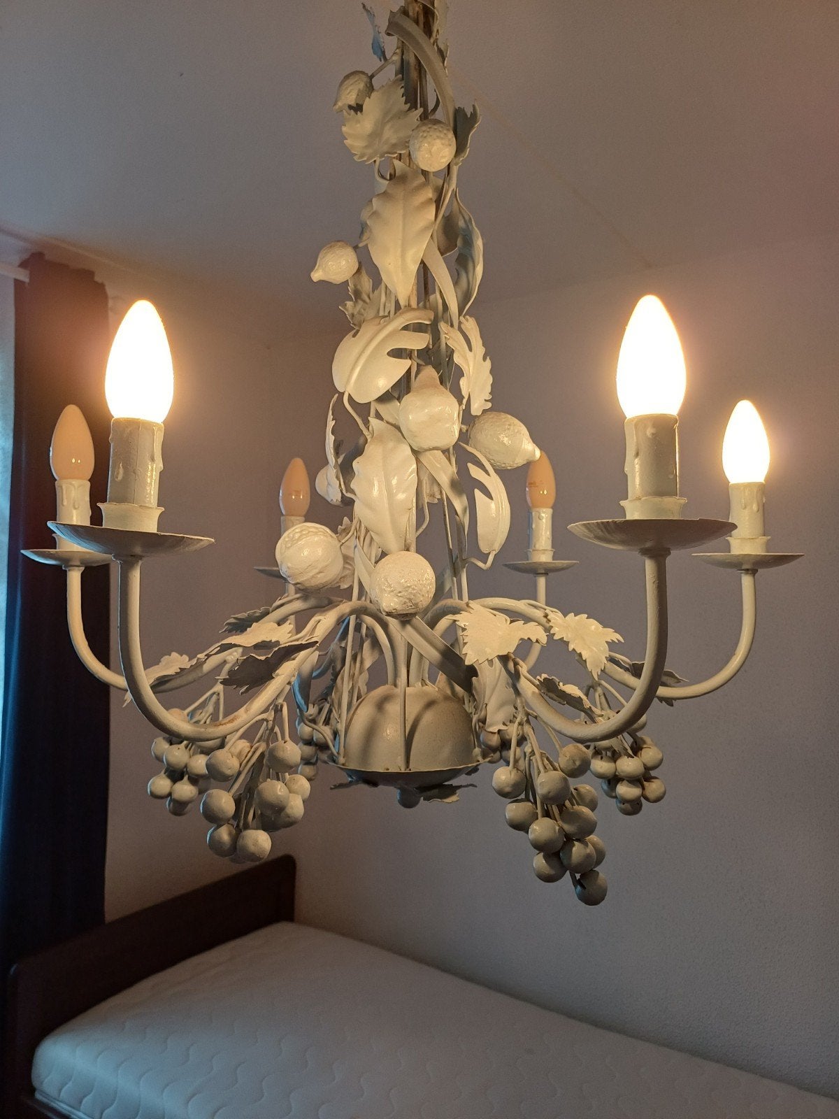 Italiaanse kroonluchter., Huis en Inrichting, Gebruikt, E14 (klein), Metaal, Ophalen