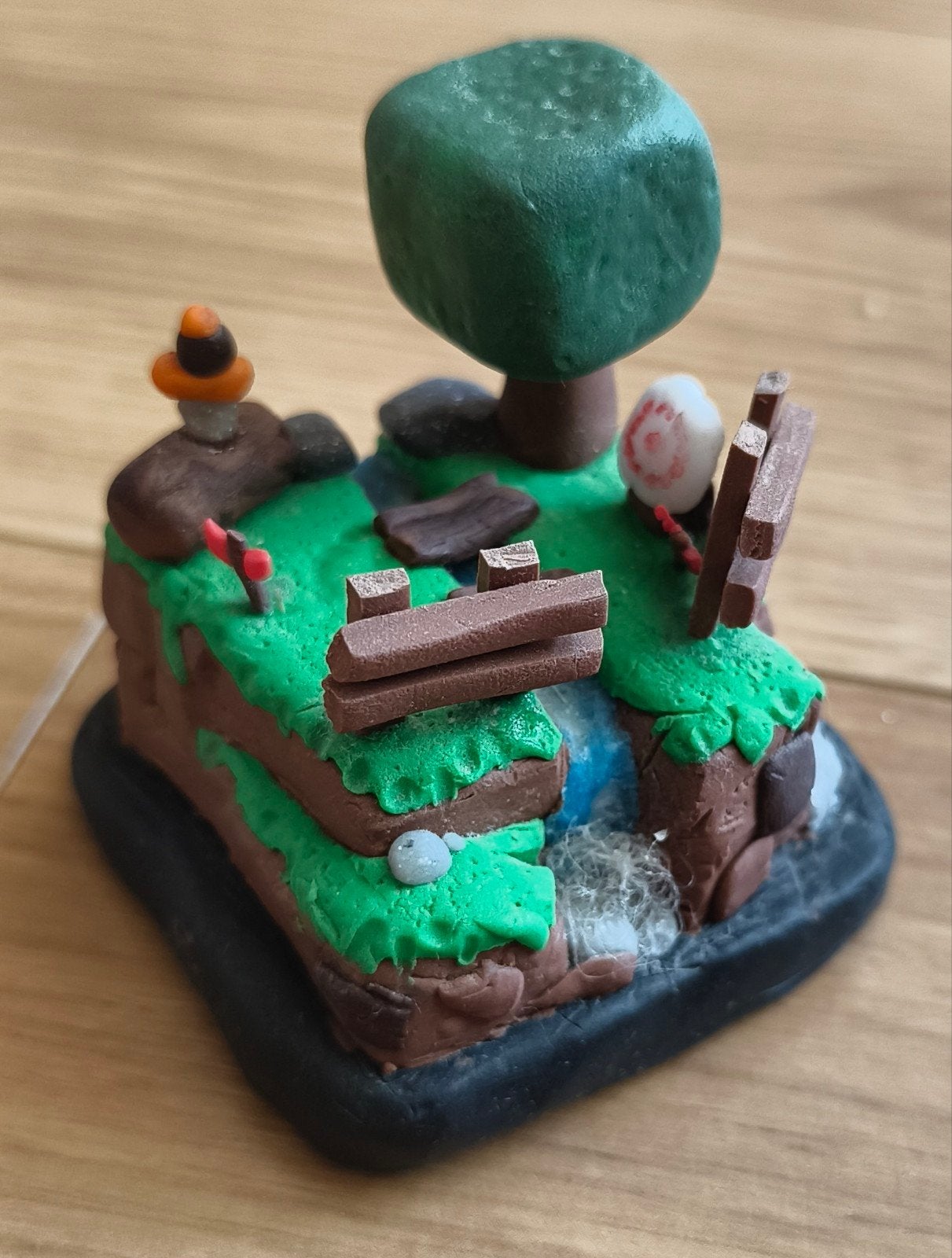 mini Clash Royale training arena van Fimoklei, Ophalen of Verzenden, Zo goed als nieuw, 1:50 of kleiner, Diorama
