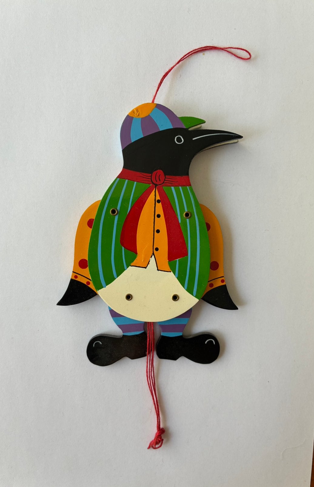 Vintage trekpop pinguin, Gebruikt, Ophalen of Verzenden, Duw- of Trekspeelgoed, Nvt