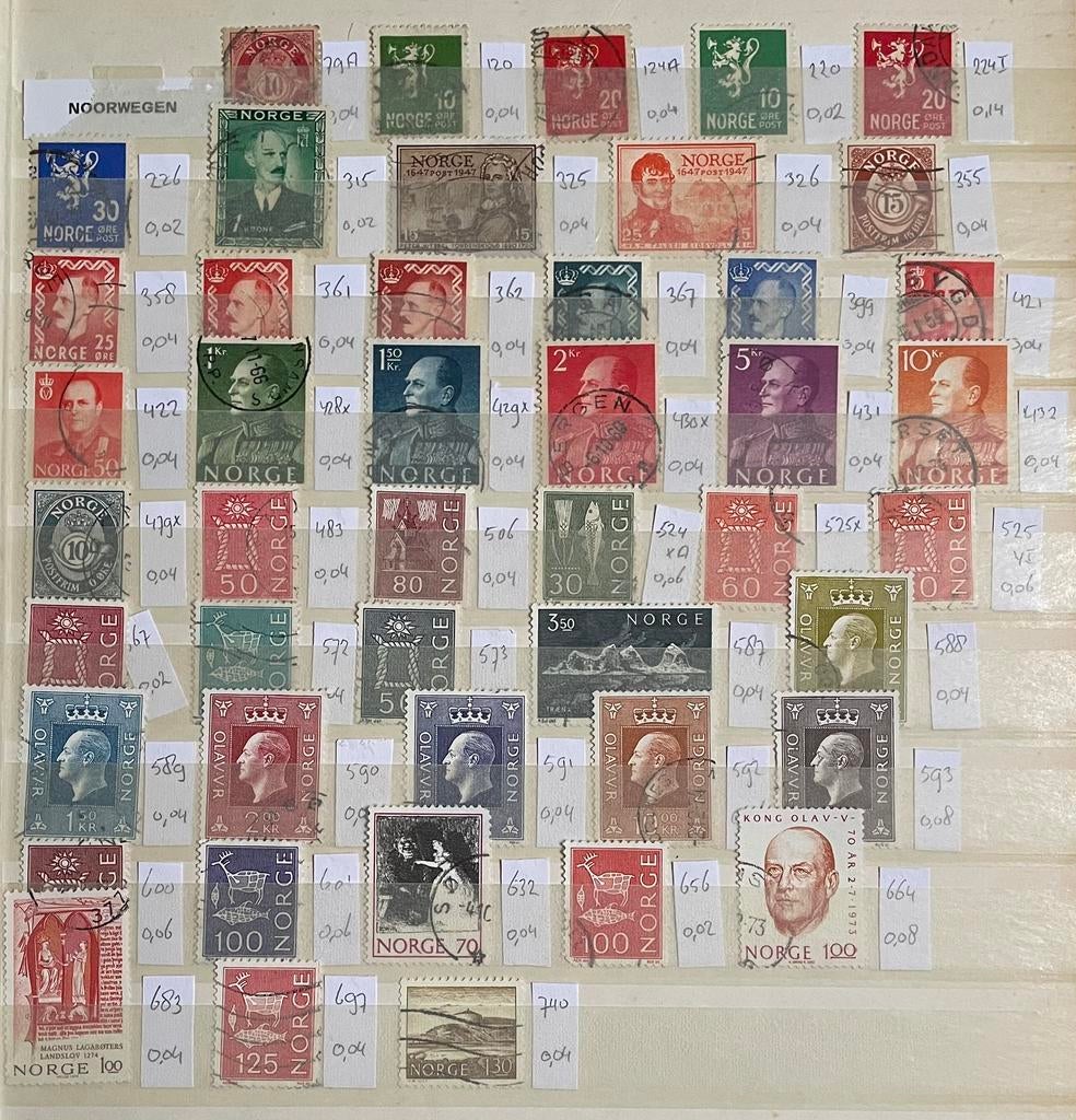 Kaveltje postzegels Noorwegen, Postzegels en Munten, Postzegels | Volle albums en Verzamelingen, Ophalen of Verzenden, Buitenland