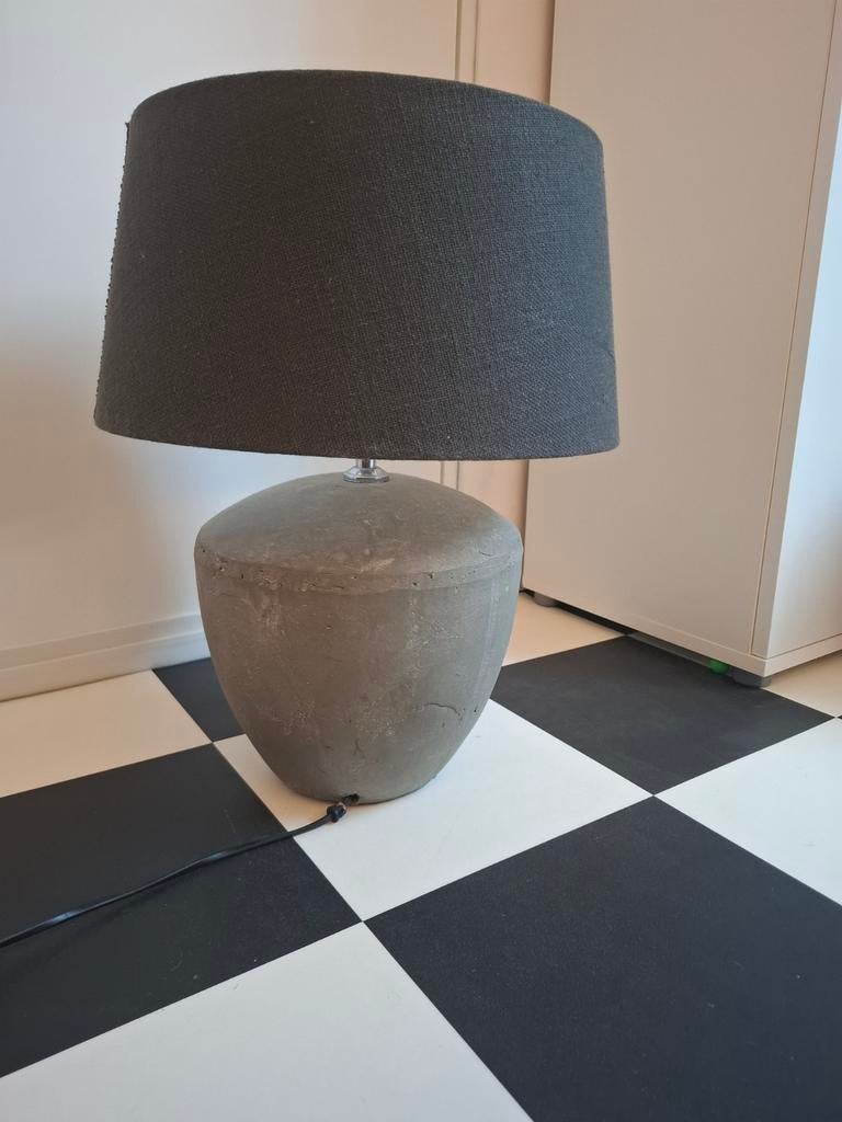 Kruiklamp (zwaar) met antraciete kap, Ophalen of Verzenden, Rond, 50 cm of meer