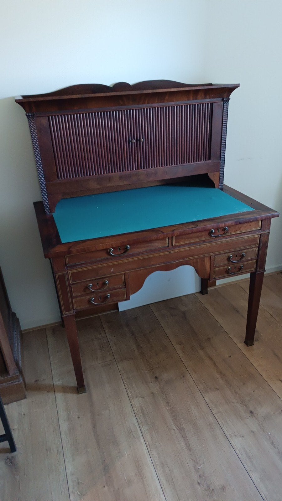 Antiek Bureau met Rolluik en Groen Inleg, Antiek en Kunst, Ophalen