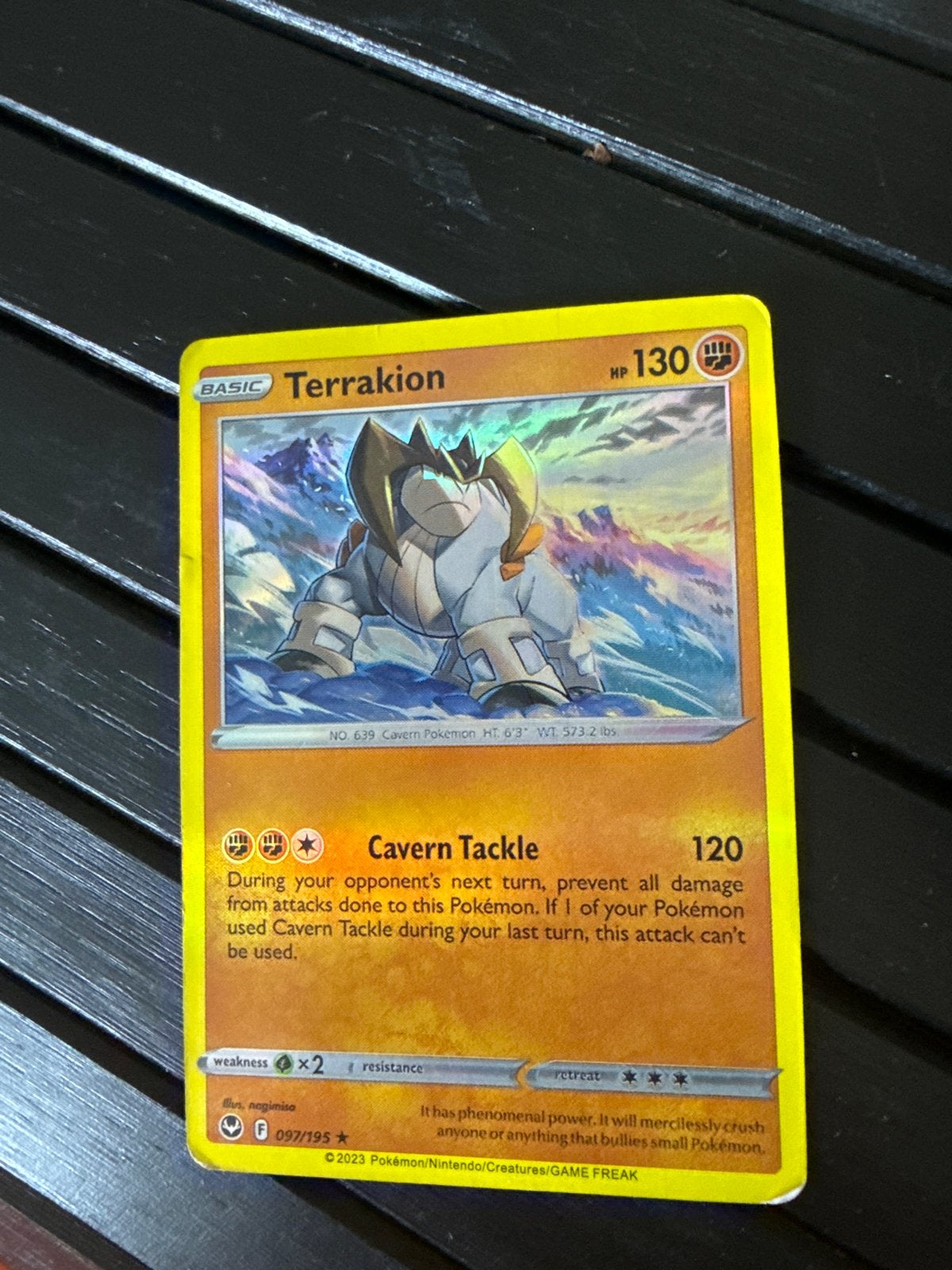 Pokémon Kaart: Terrakion 097/195 (2023), Ophalen of Verzenden, Zo goed als nieuw, Losse kaart