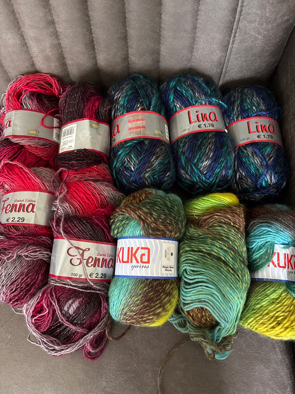 7,50. Garenpakket: Lina, Fenna & Kuka Yarns (nieuw), Ophalen of Verzenden, Nieuw, Breien of Haken, Wol of Garen