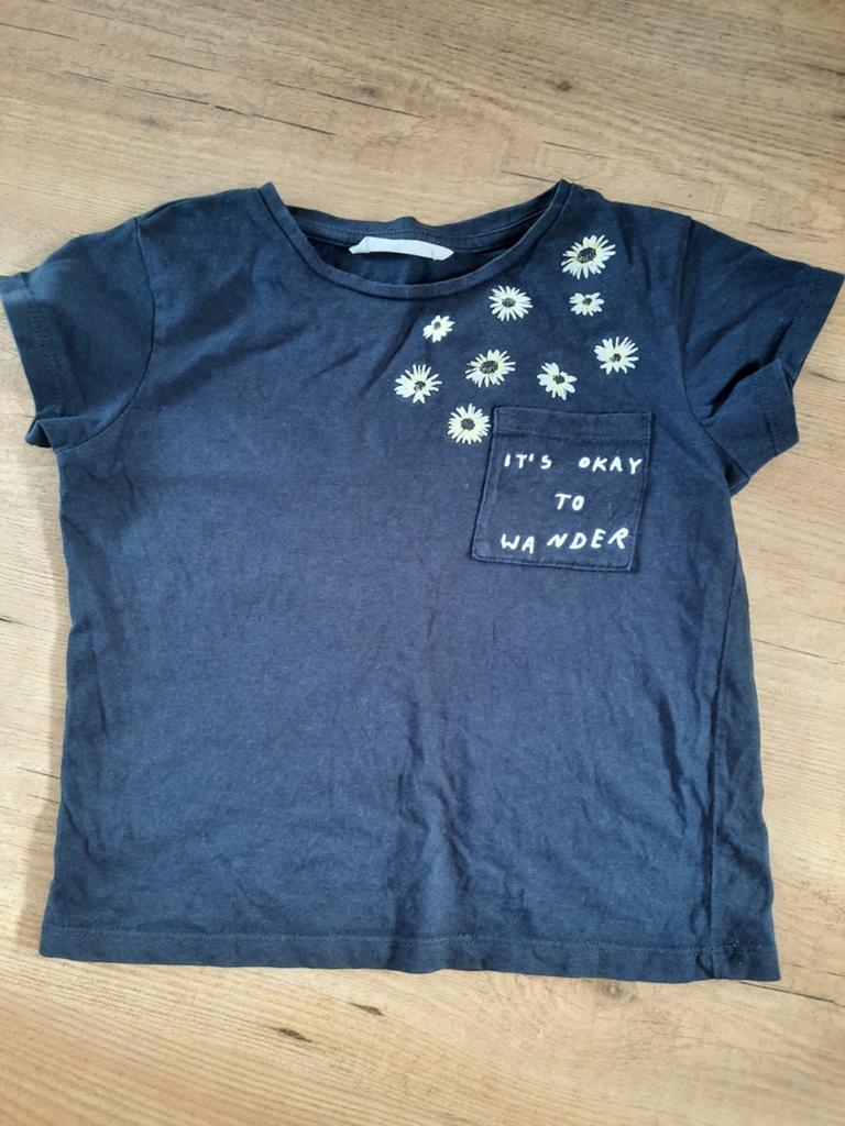 MNG T-shirt met madeliefjes maat 116, Kinderen en Baby's, Gebruikt, Meisje, MNG Jeans, Ophalen of Verzenden
