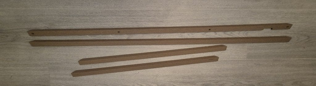 Verwisselbare lijst 32inch The Frame Modern,Teakhout  Beige, Ophalen, Zo goed als nieuw