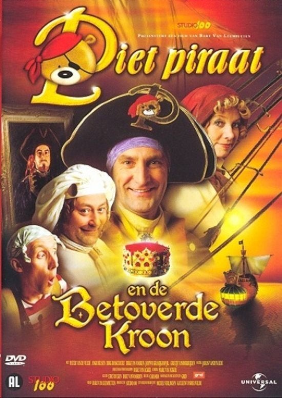 DVD Piet Piraat - En De Betoverde Kroon, Avontuur, Alle leeftijden, Zo goed als nieuw, Film