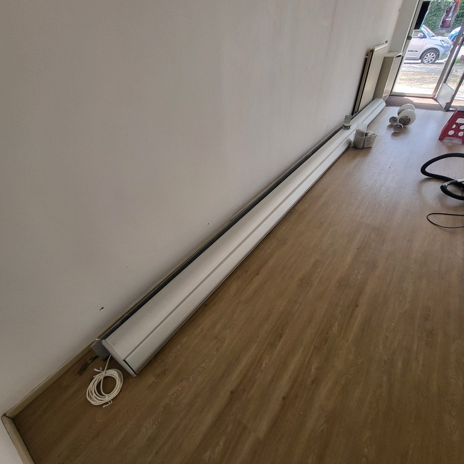 Knikarmscherm nieuw 6 meter breed 3 meter uitval. electrisch, 450 cm of meer, Ophalen of Verzenden, Nieuw, Elektrisch