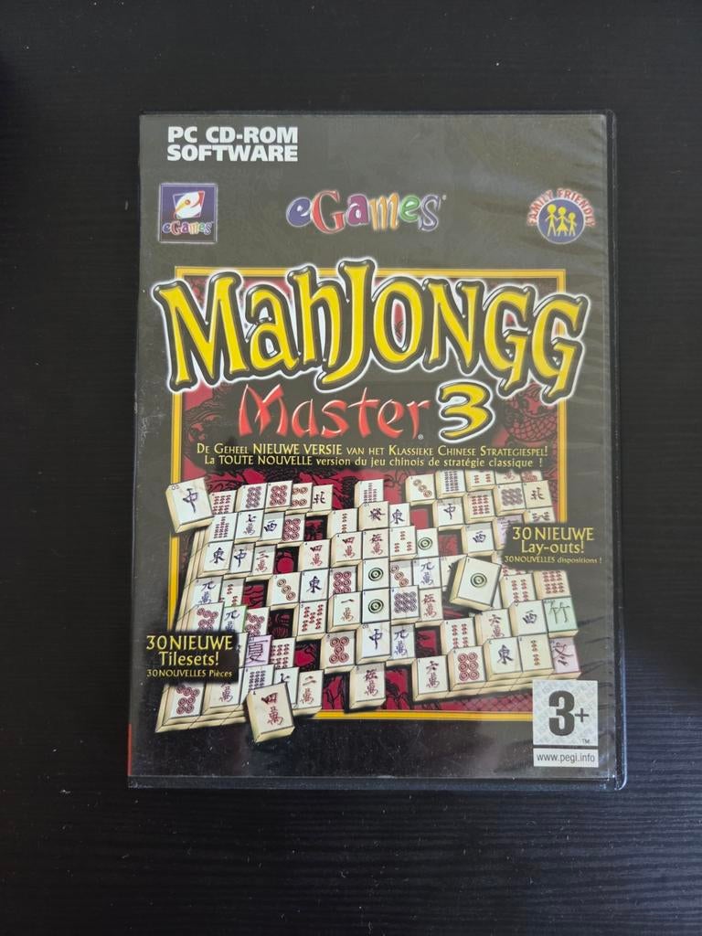 Mahjongg Master 3 PC CD-ROM Software - Klassiek Strategie, Ophalen, Puzzel en Educatief, 1 speler, Zo goed als nieuw