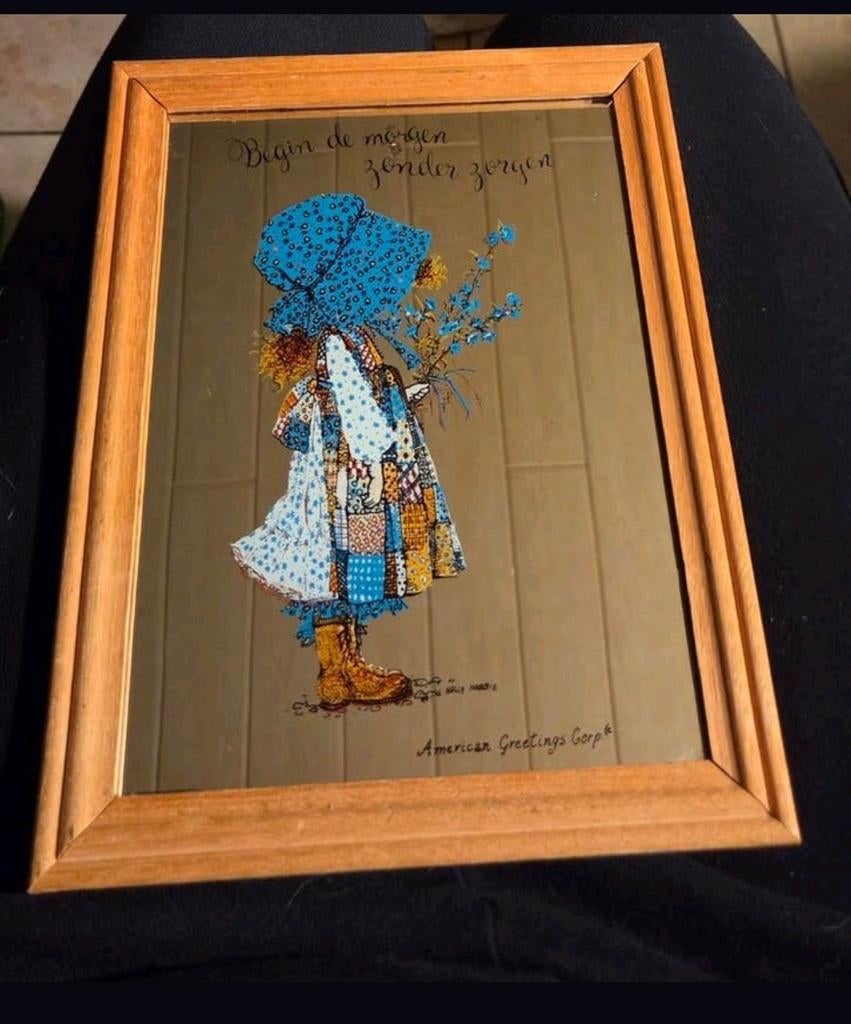 Vintage Holly Hobbie Spiegel, Ophalen of Verzenden, Zo goed als nieuw, Rechthoekig