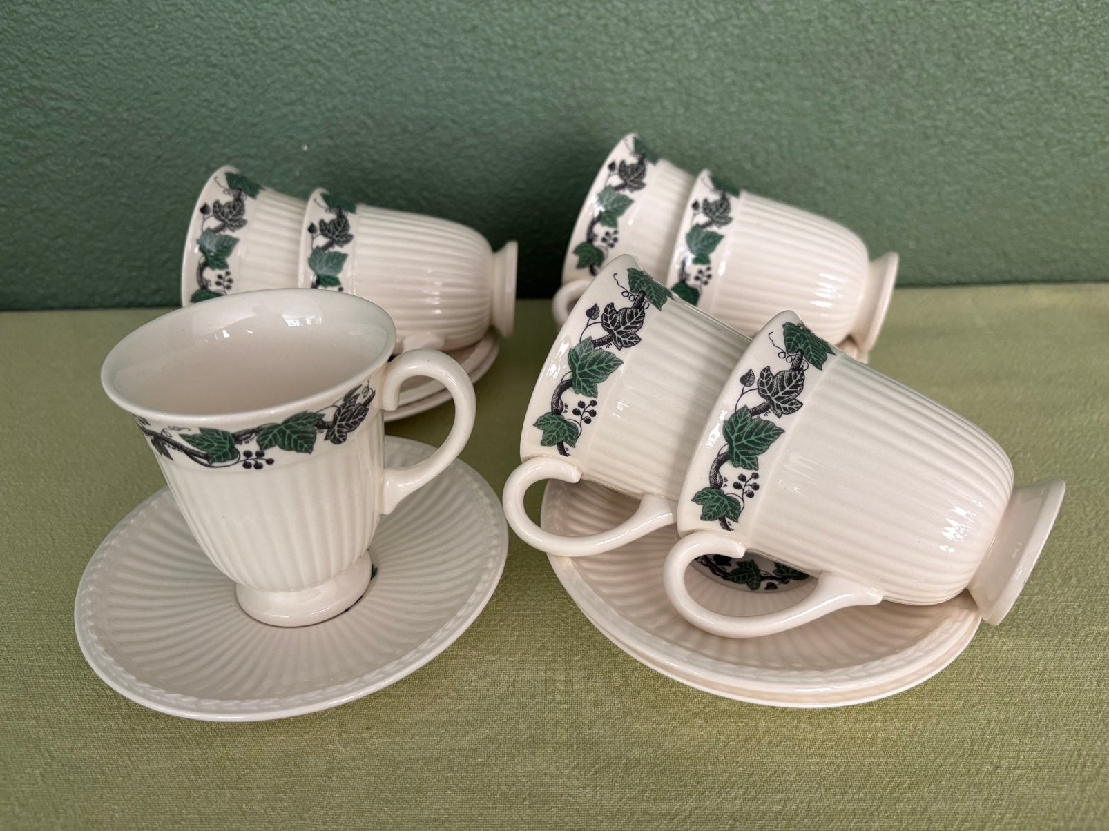 7x koffiekopjes Wedgwood Stratford, Ophalen of Verzenden