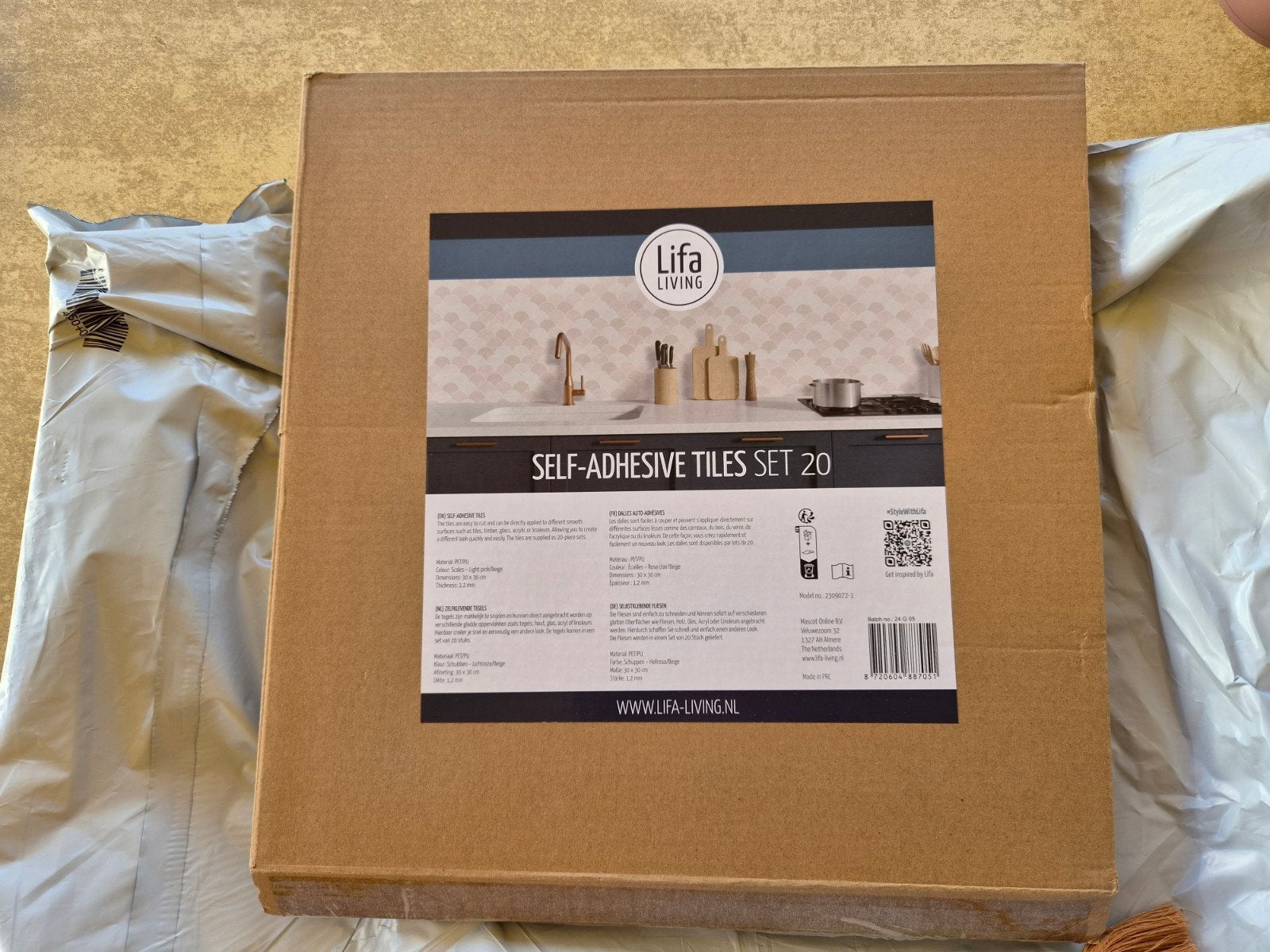 Plaktegels lichtroze/beige, Ophalen, Overige materialen, Nieuw, 20 tot 40 cm