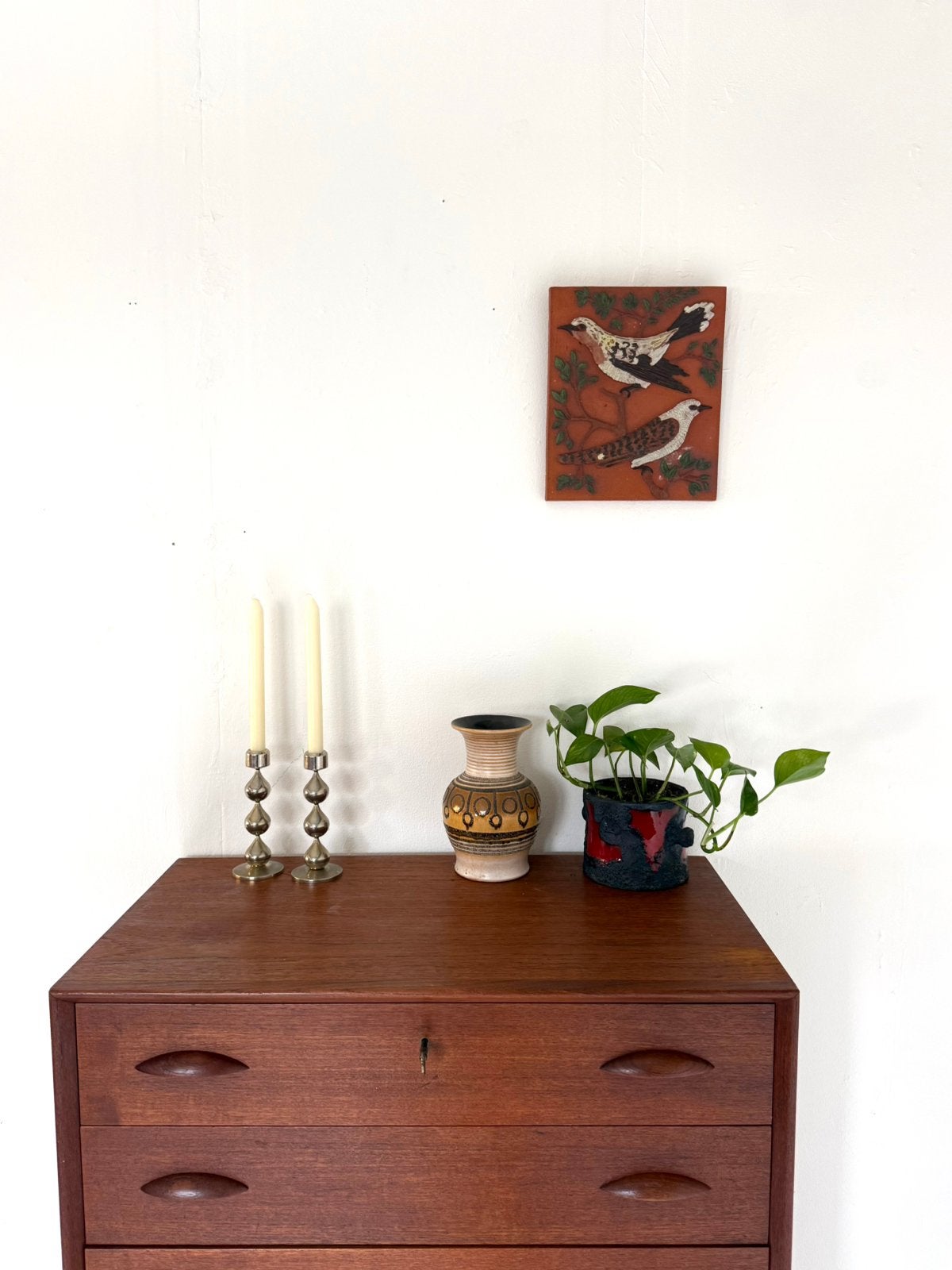 Keramieken wandplaquette, Knabstrub Keramik ‘60, Huis en Inrichting, Knabstrub Keramik, 28 cm, Knabstrub Keramik, Vintage