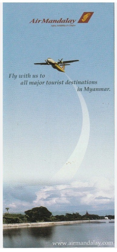 Air Mandalay brochure, Ophalen of Verzenden, Zo goed als nieuw, Overige typen