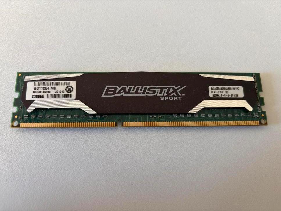 Ballistix Sport 4GB DDR3 Werkgeheugen RAM, Gebruikt, DDR3, Ophalen of Verzenden, Desktop