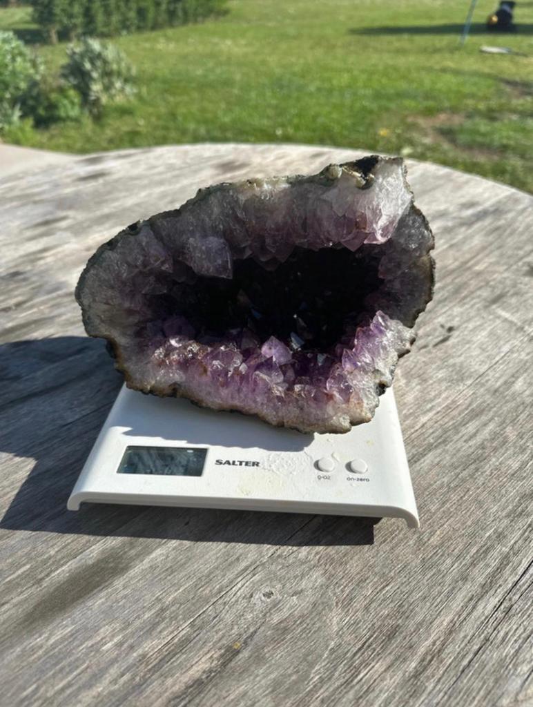 Prachtige Amethist Geode - 3,134 kg, Ophalen of Verzenden, Mineraal