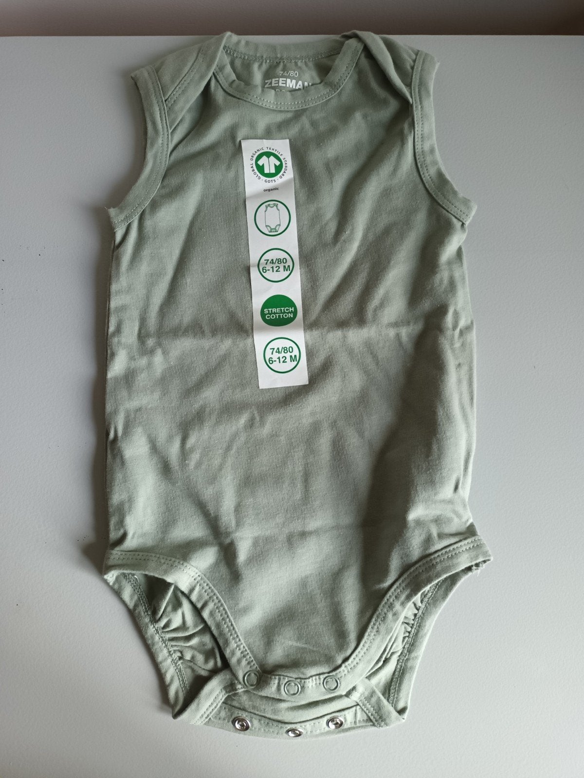 Zeeman nieuwe romper zomer zonder mouwen maat 74 80 organic, Jongetje of Meisje, Nieuw, Ophalen of Verzenden, Nacht- of Onderkleding