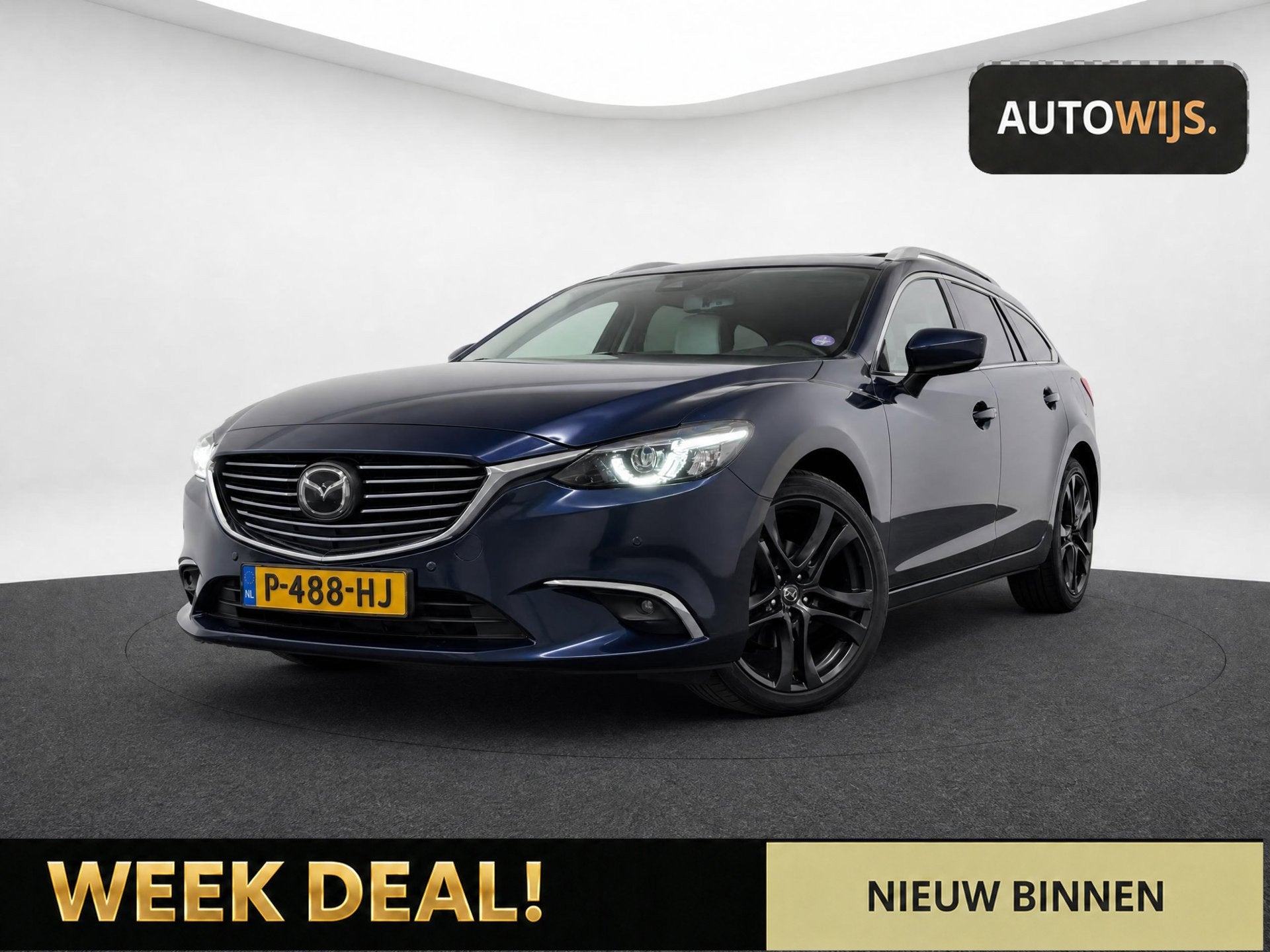Mazda 6 Sportbreak 2.5 SkyActiv-G 192 GT-M|BOSE|LEDER|CAMERA, Auto's, Dealer onderhouden, Gebruikt, Leder, Geïmporteerd