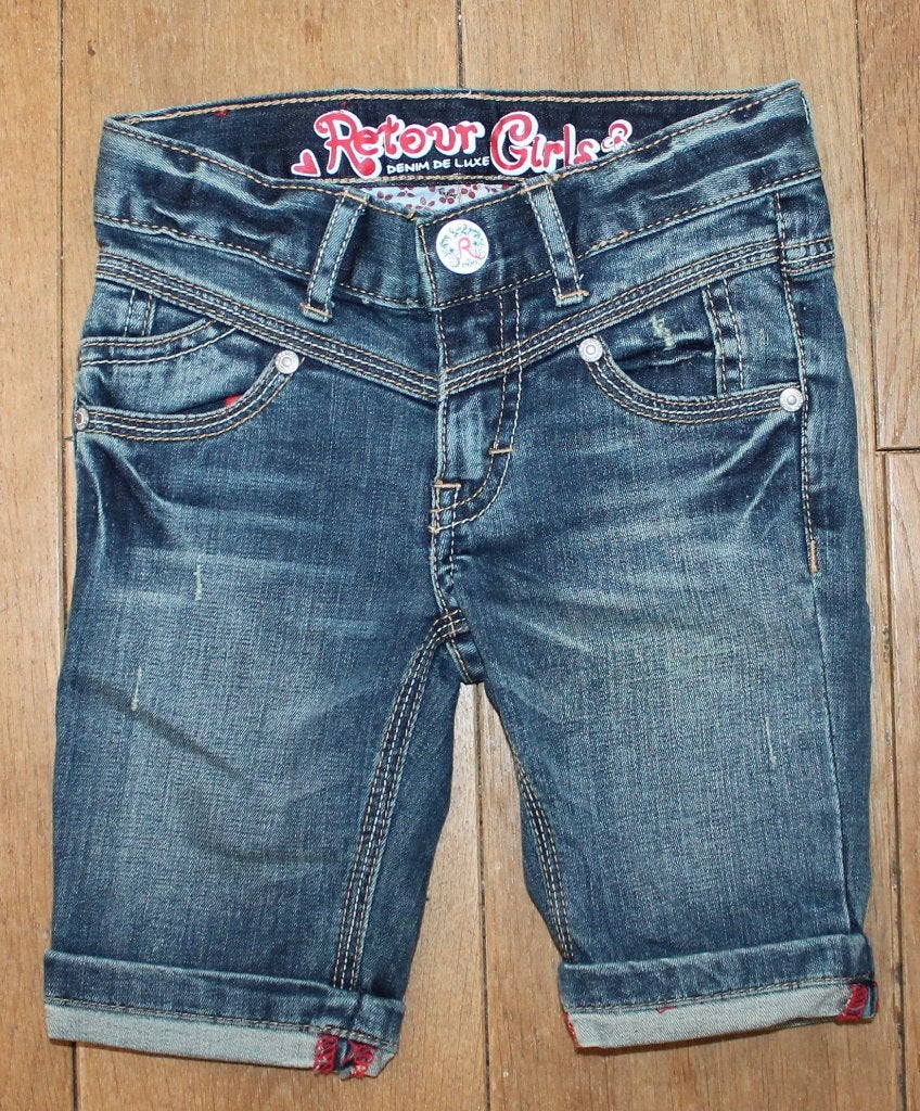 Korte spijkerbroek van Retour maat 4, Kinderen en Baby's, Kinderkleding | Maat 104, Broek, Gebruikt, Meisje, Ophalen of Verzenden