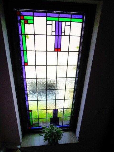 Glas in lood ramen nieuw gemaakt, Ophalen, Gevelraam of Ruit, Minder dan 80 cm, Almere