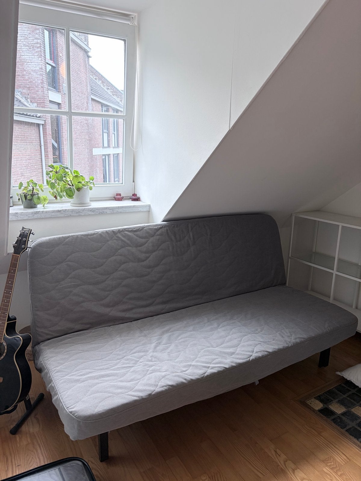 Ikea Nyhamn 3-zits slaapbank met binnenveringsmatras, Ophalen, Zo goed als nieuw, Tweepersoons, Grijs