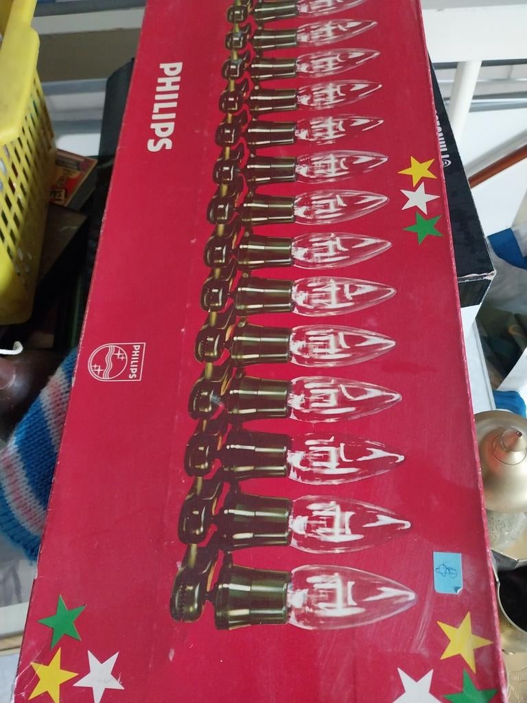 2 dozen met oude kerstlampjes., Verzenden
