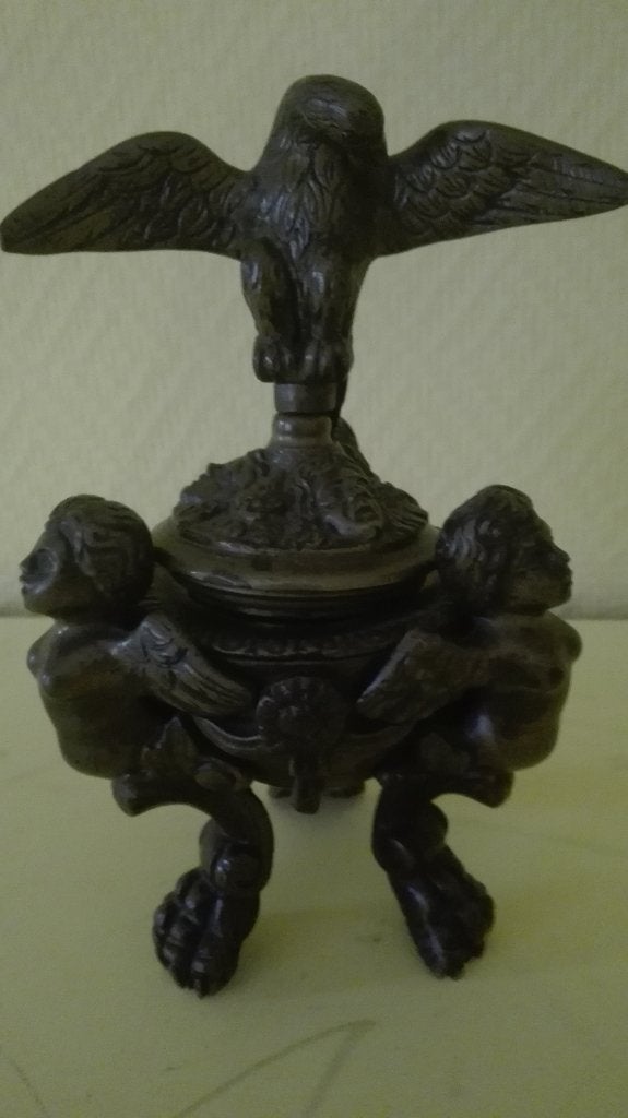 antiek bronzen inktpot venetiaans, Ophalen of Verzenden