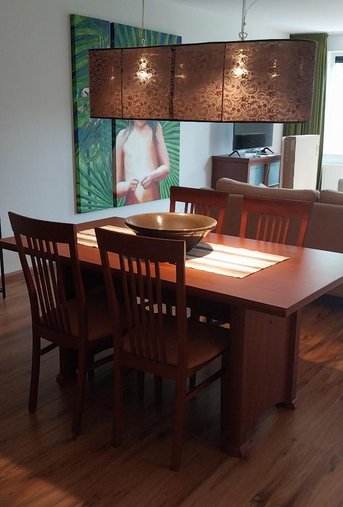 eethoek met 4 stoelen, Ophalen, Gebruikt, Modern, 4 tot 6 stoelen