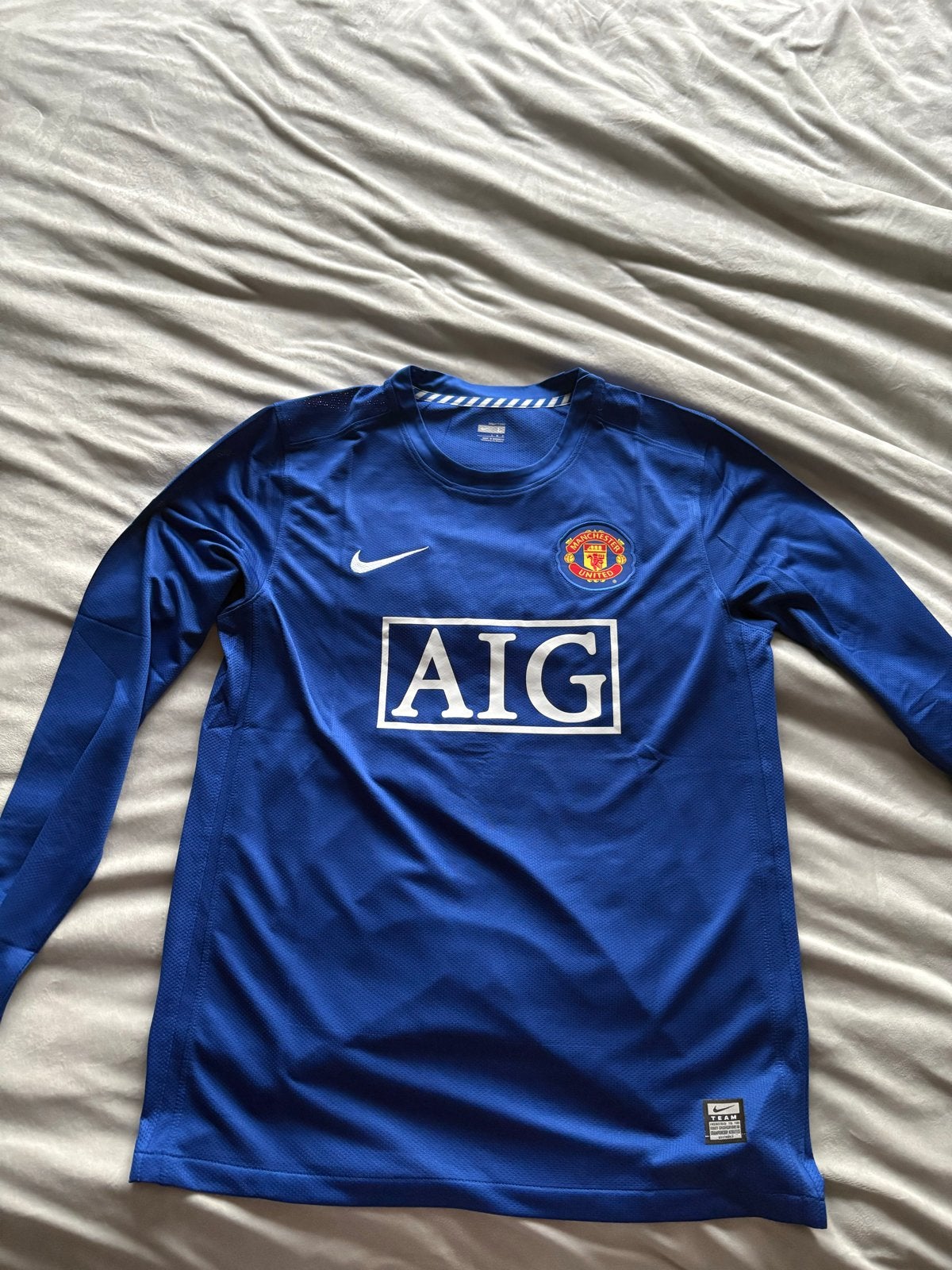 Manchester United Ronaldo uitshirt 2008/2009 maatL, Kleding | Heren, Maat 52/54 (L), Blauw, Ophalen of Verzenden, Zo goed als nieuw