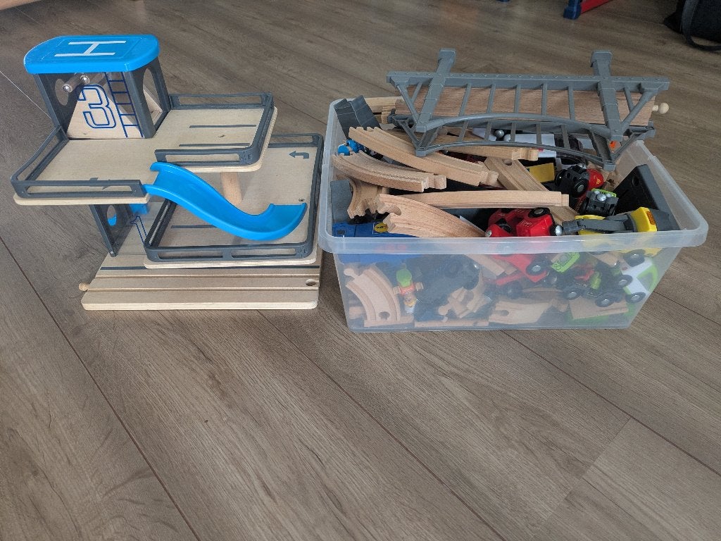 Houten treinbaan, Ophalen, Gebruikt