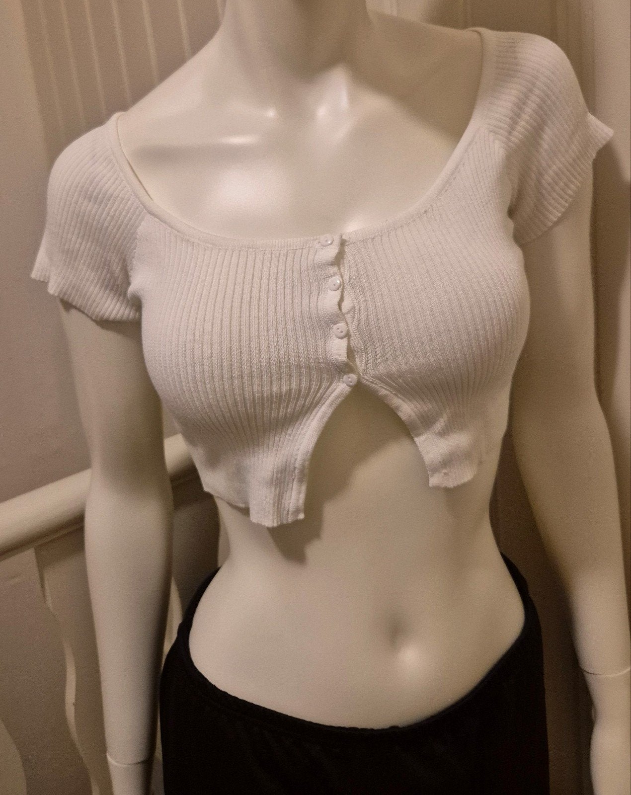Witte bolero met knoopjes, maat S/M, Kleding | Dames, Shein, Ophalen of Verzenden, Nieuw, Wit