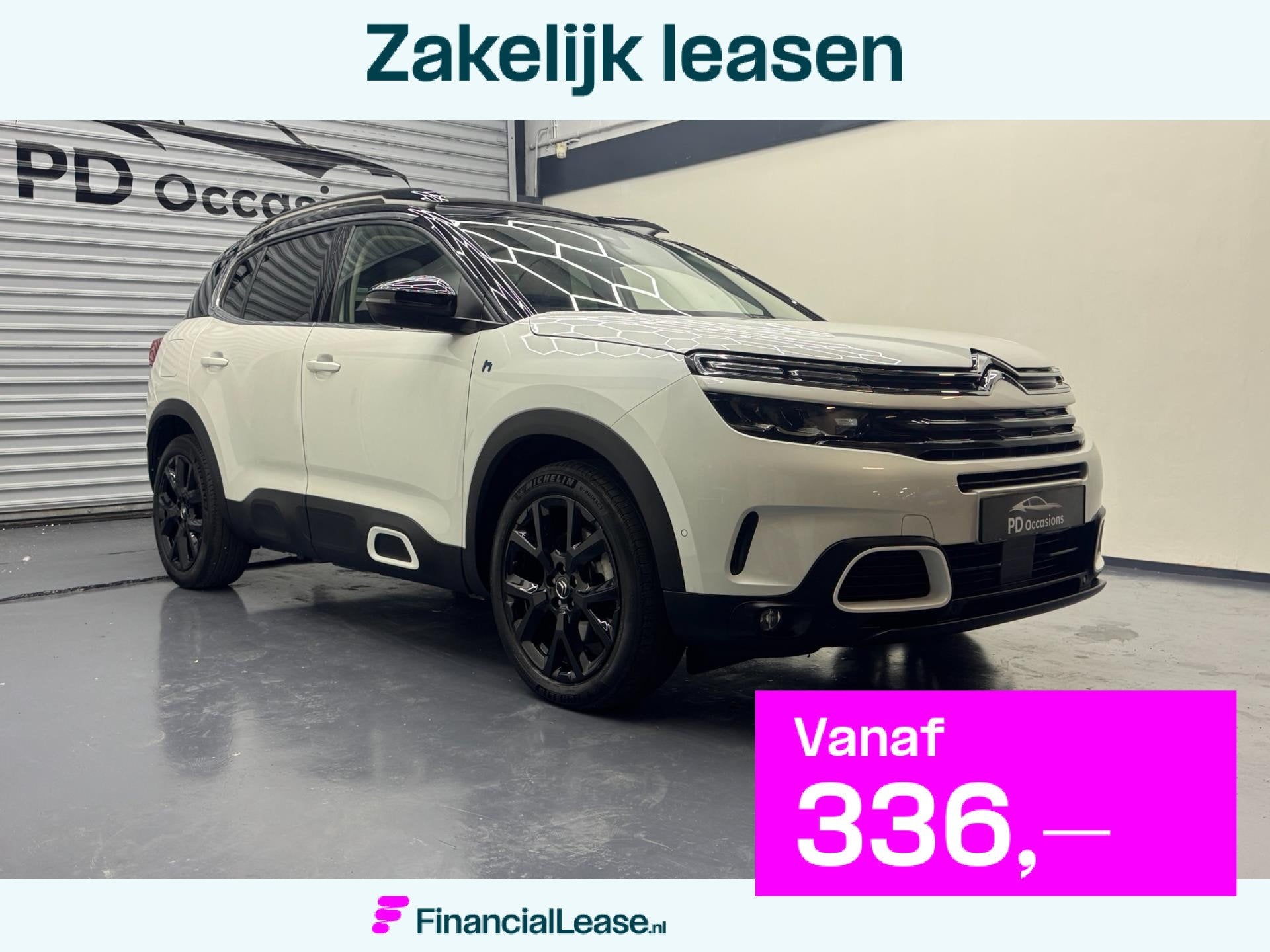 Citroen C5 Aircross 1.6 Plug-in Hybrid 225 AGR - Pano - Trek, Dealer onderhouden, 77 km/l, Gebruikt, Zwart