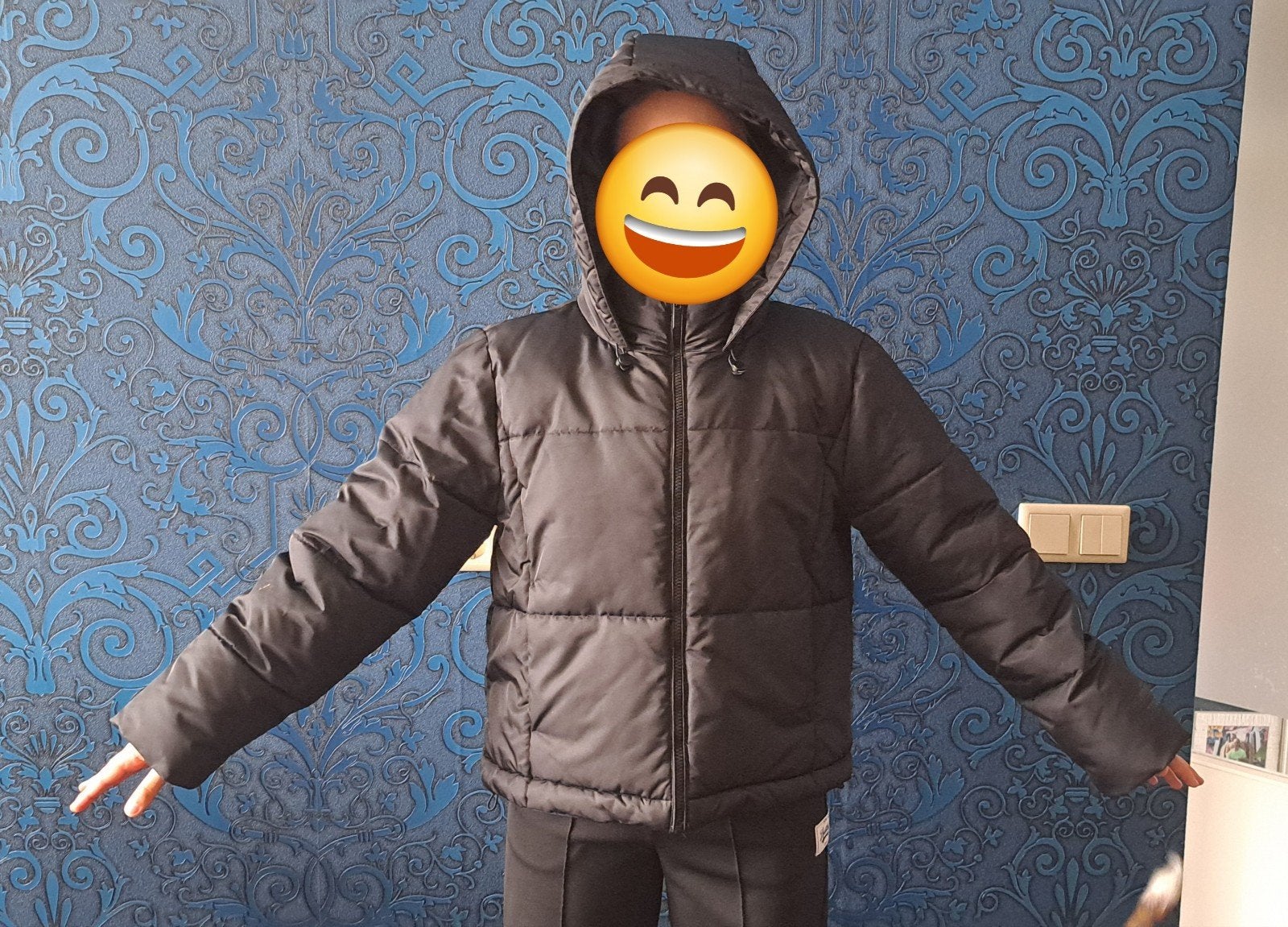winterjas maat L, Zwart, Maat 42/44 (L), Ophalen of Verzenden, Zo goed als nieuw