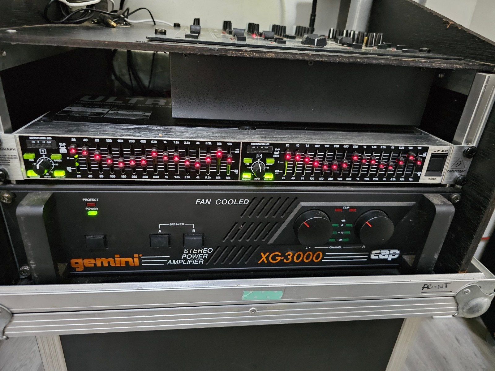 PA set versterker met mengtafel speakers en equalizer, Ophalen, Gebruikt, Audio