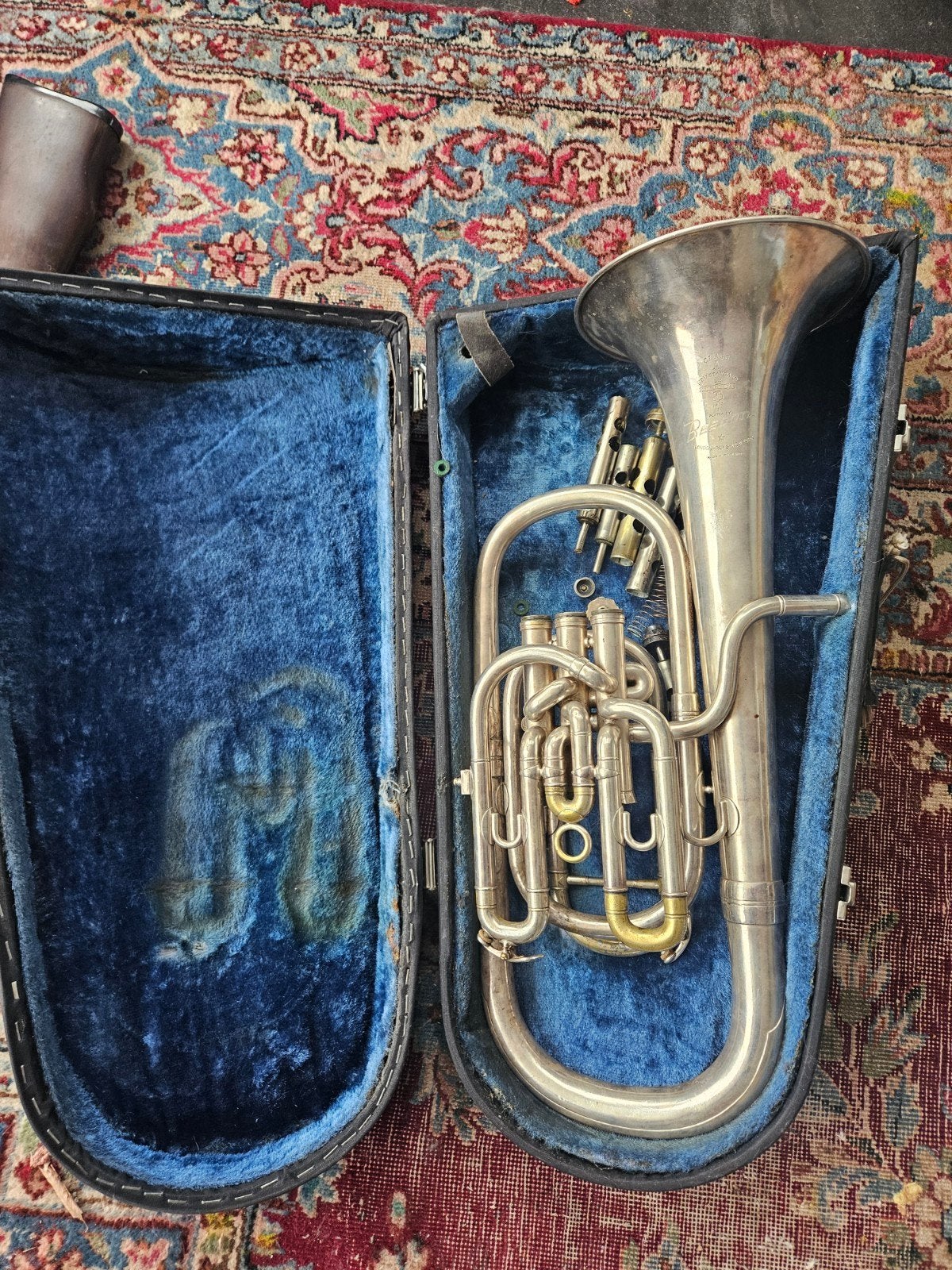 Besson euphonium opknapper met koffer, Ophalen of Verzenden, Gebruikt, Koperblazer, Met koffer of draagtas