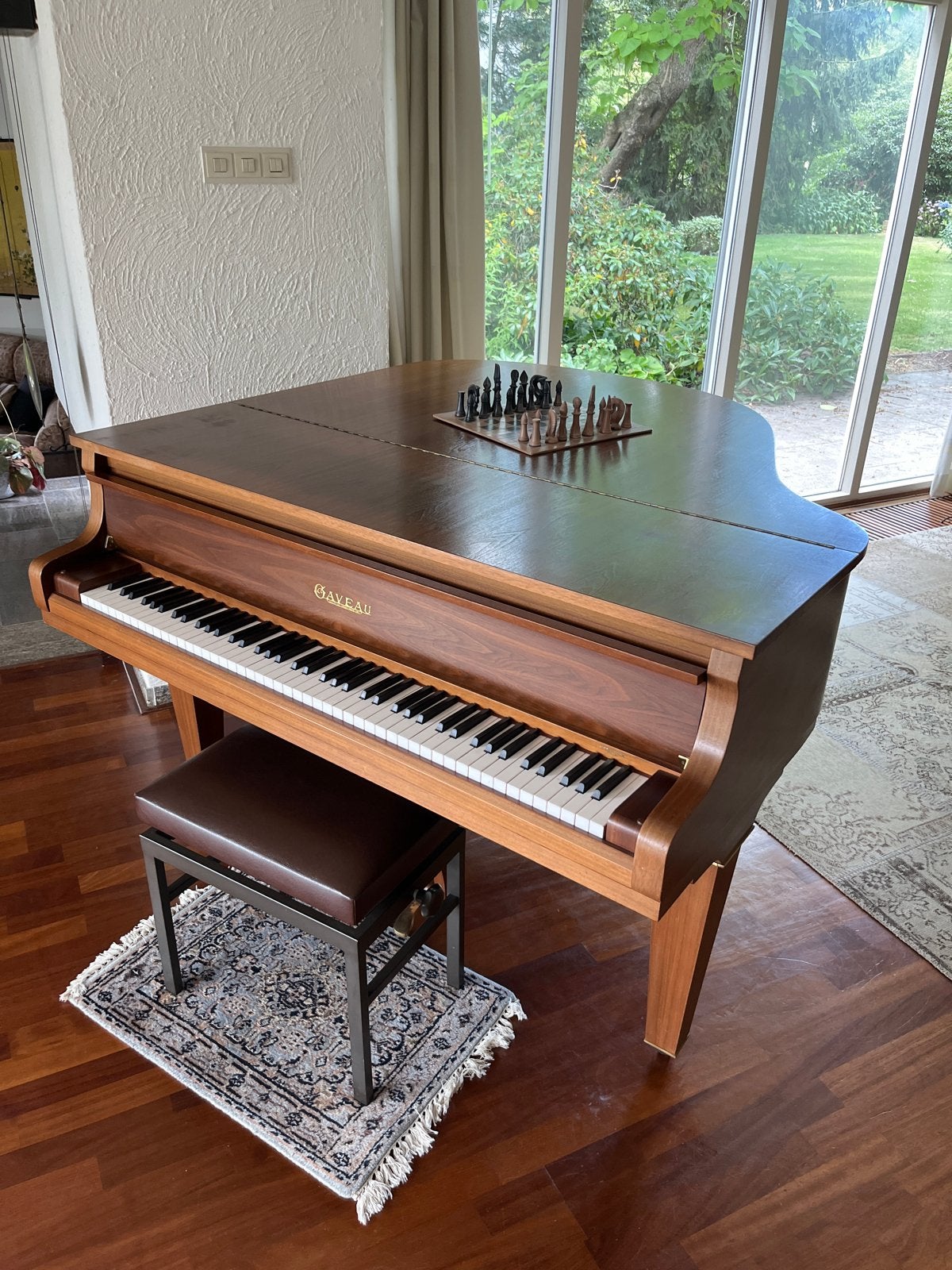 Prachtige Gaveau (baby) vleugel, Muziek en Instrumenten, Piano's, Ophalen, Zo goed als nieuw, Bruin, Vleugel