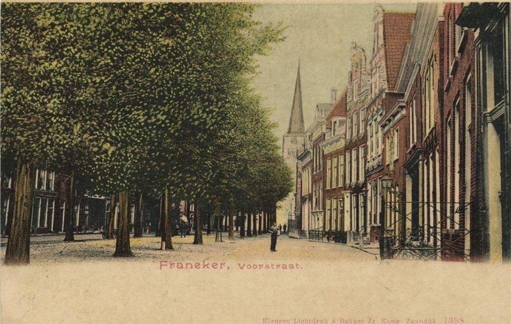 Franeker, Voorstraat. - 1903 gelopen, Ophalen of Verzenden, Voor 1920, Gelopen, Friesland