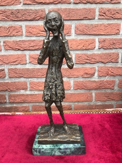 bijzonder bronzen beeld, DER SCHREI/ THE SCREAM, Ophalen of Verzenden, Brons