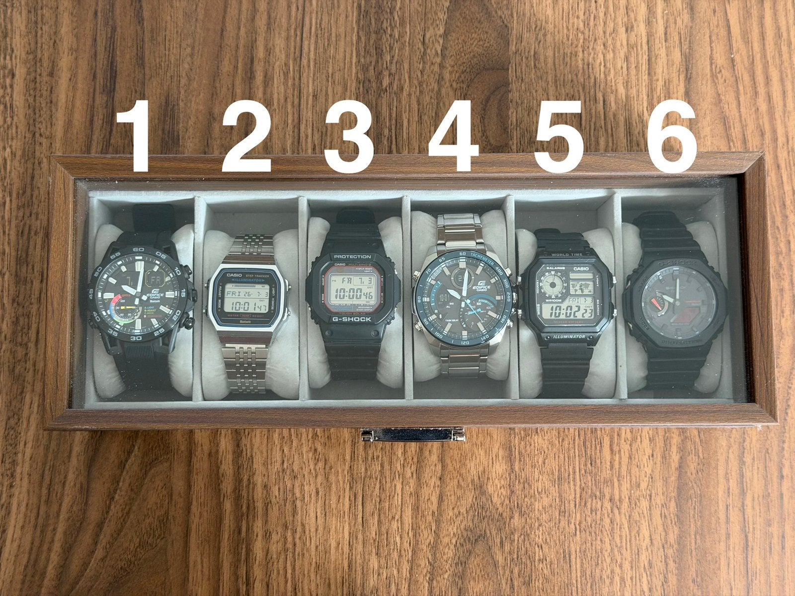 Casio collectie te koop, Casio, Gebruikt, Staal, Polshorloge