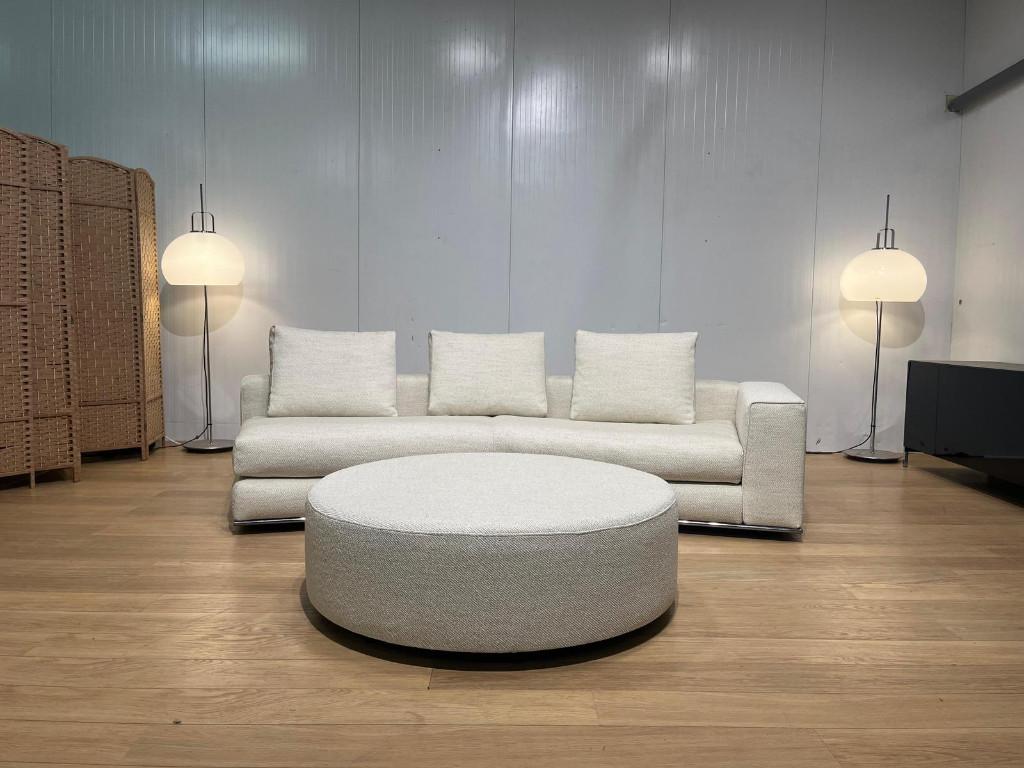 NIEUW GESTOFFEERD Minotti Hamilton Knik + Hocker