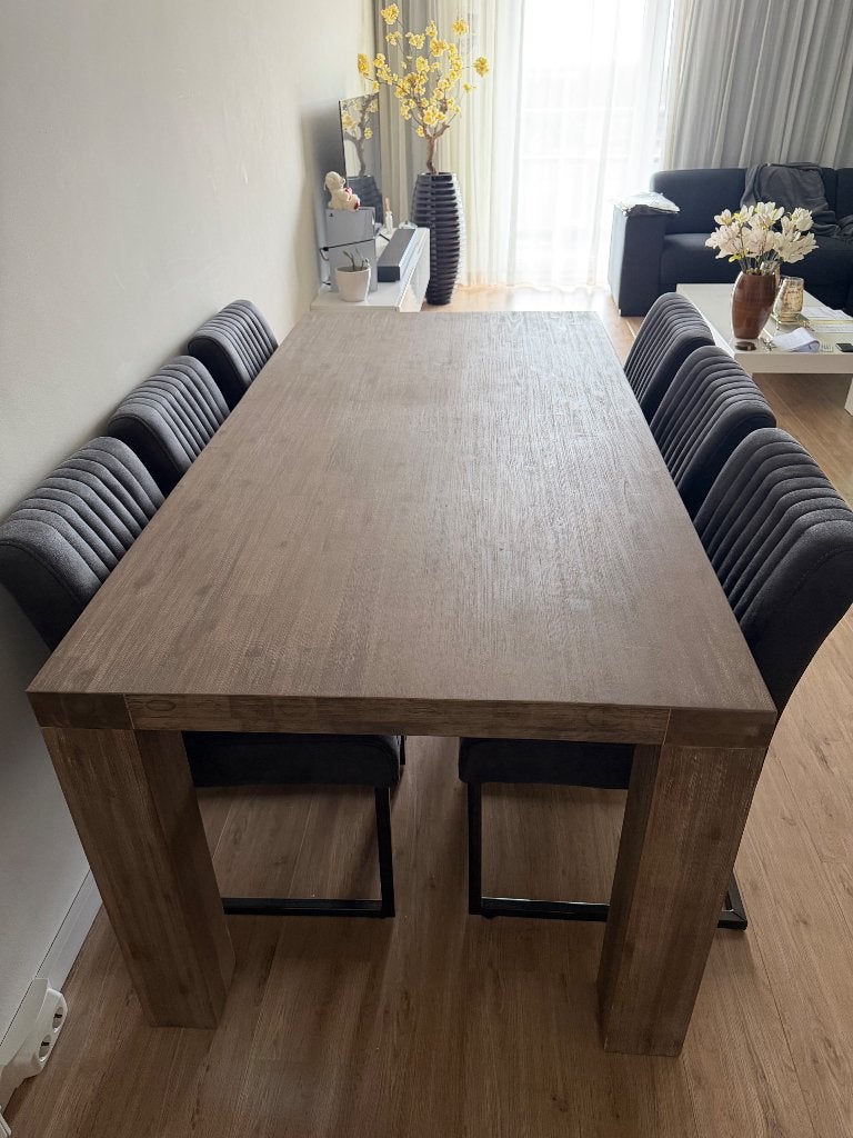 Eettafel, Huis en Inrichting, Tafels | Eettafels, Ophalen, 50 tot 100 cm, 150 tot 200 cm, Zo goed als nieuw