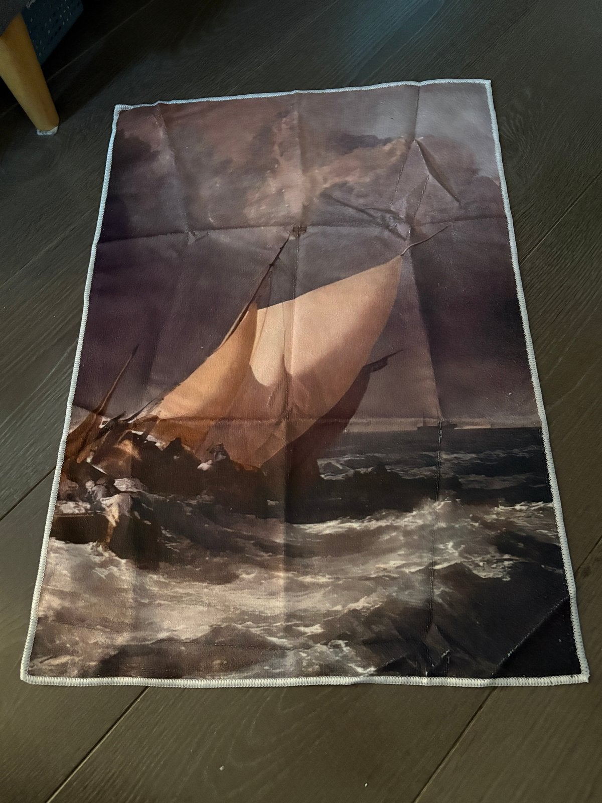 Nieuwe keuken/gastenhanddoek Nederlandse boot op ruwe zee, Ophalen of Verzenden, Nieuw, Meerkleurig, Handdoek