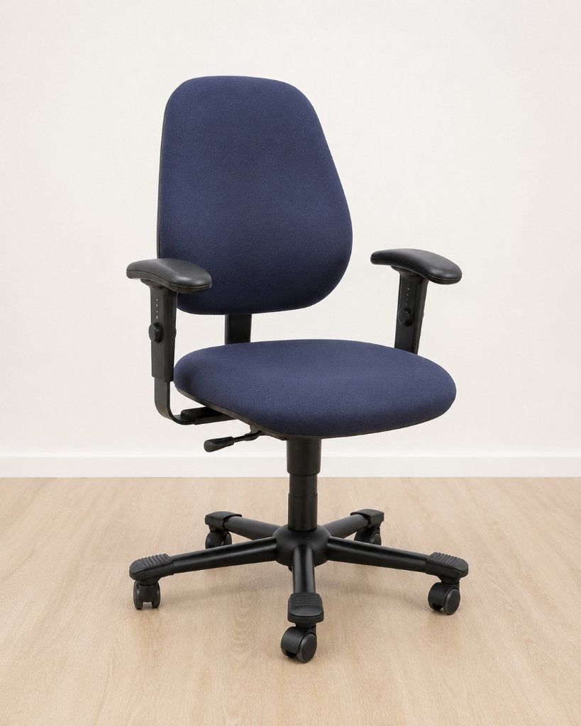 Bureaustoel - Blauw - Interstuhl L152X, Ophalen, Gebruikt, Blauw, Bureaustoel